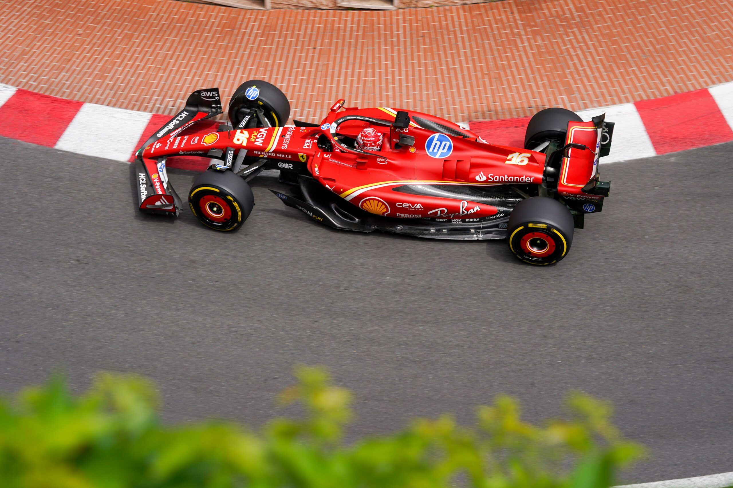 Charles Leclerc of Monaco driving the 16 Scuderia Ferrari SF-24 Ferrari during Gp Monaco Formula 1 at Circuit de Monaco