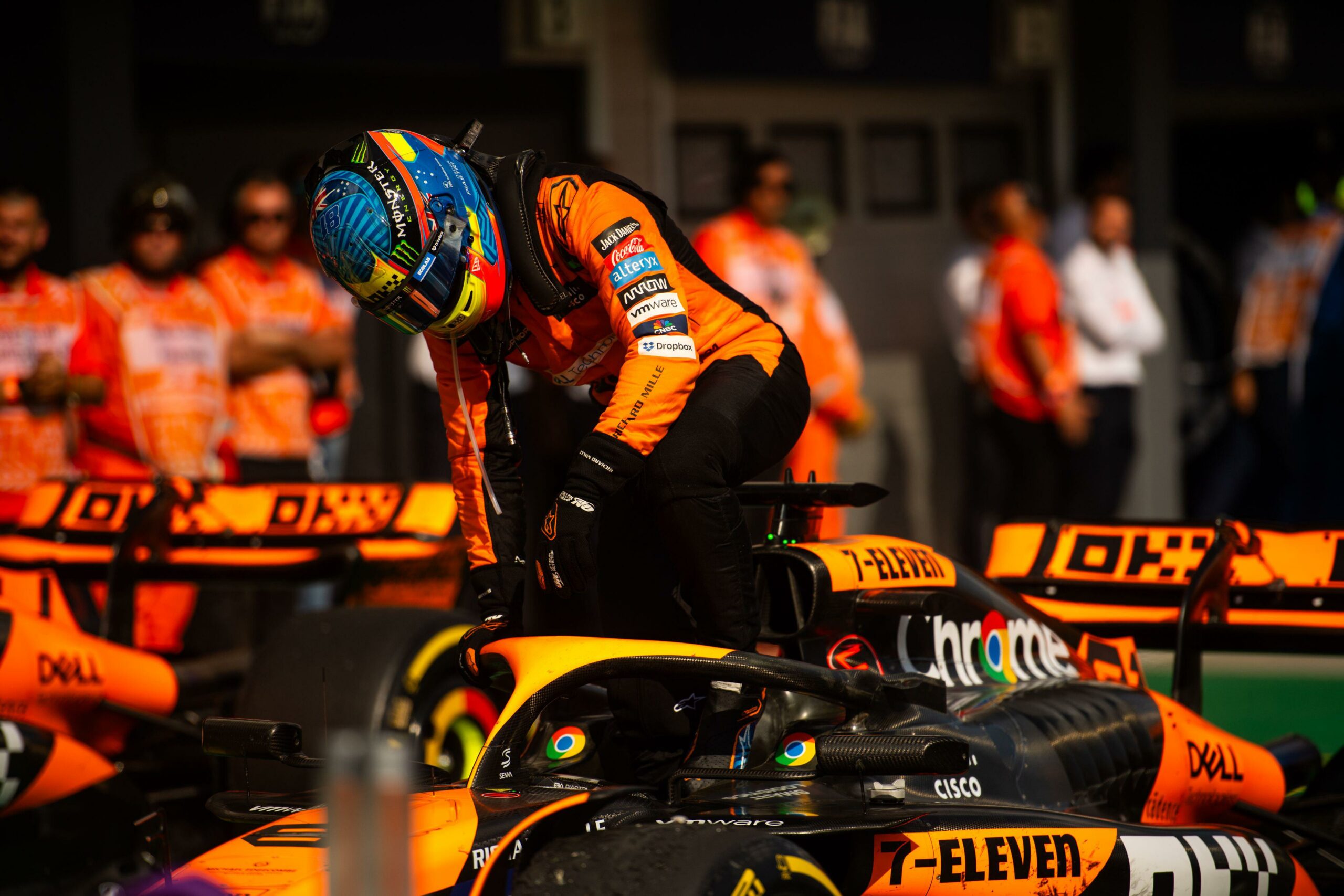 Oscar Piastri McLaren Parc Ferme First Race Win Hungary F1 2024 Race